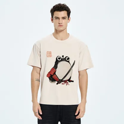 Tokyo-Tiger Silly Samurai Frog Washed T-Shirt