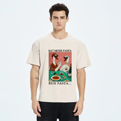 Tokyo-Tiger Eat More Pizza Washed T-Shirt