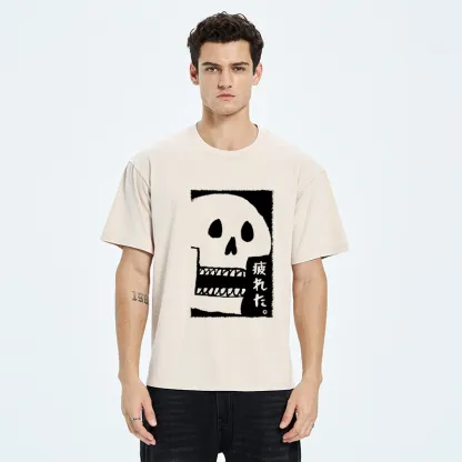 Tokyo-Tiger Tired skeleton Washed T-Shirt
