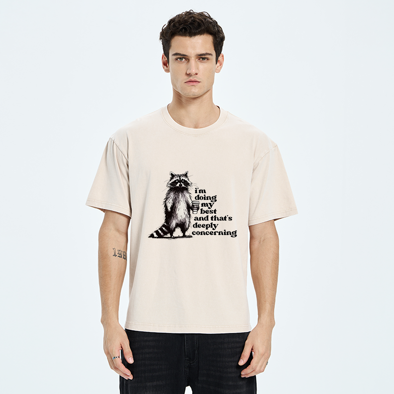 Tokyo-Tiger I'm Trying My Best But Still Worried Washed T-Shirt