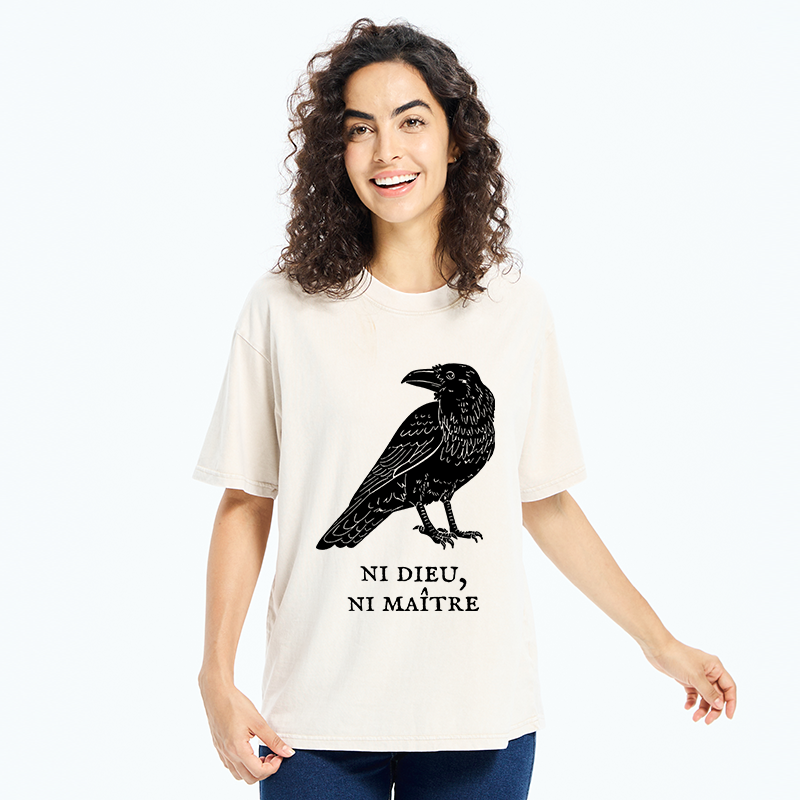 Tokyo-Tiger Crow Have A Strong Sense Of Self Washed T-Shirt