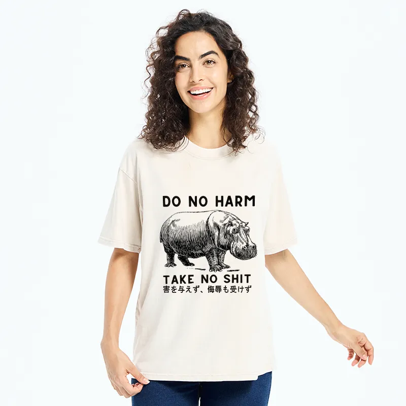 Tokyo-Tiger Neither Harm Nor Be Bullied Washed T-Shirt