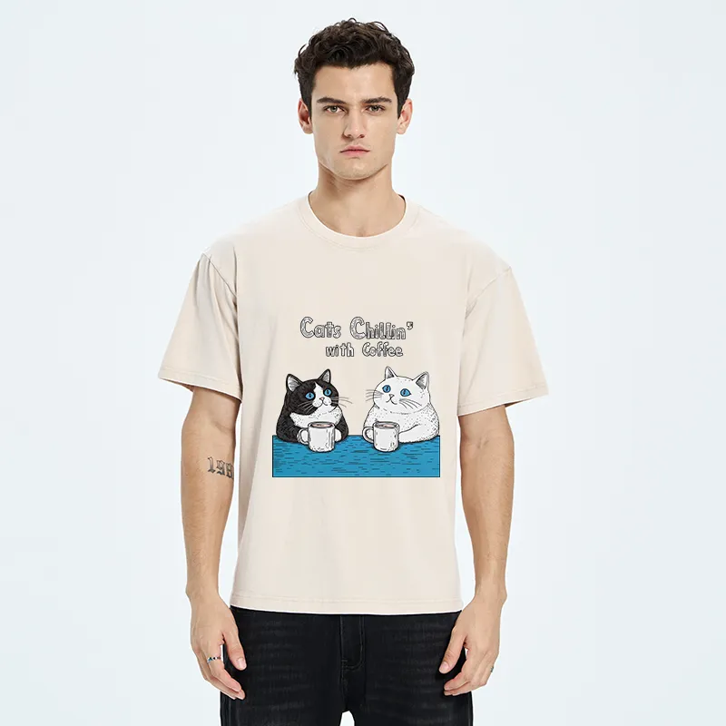 Tokyo-Tiger Leisure Time Washed T-Shirt