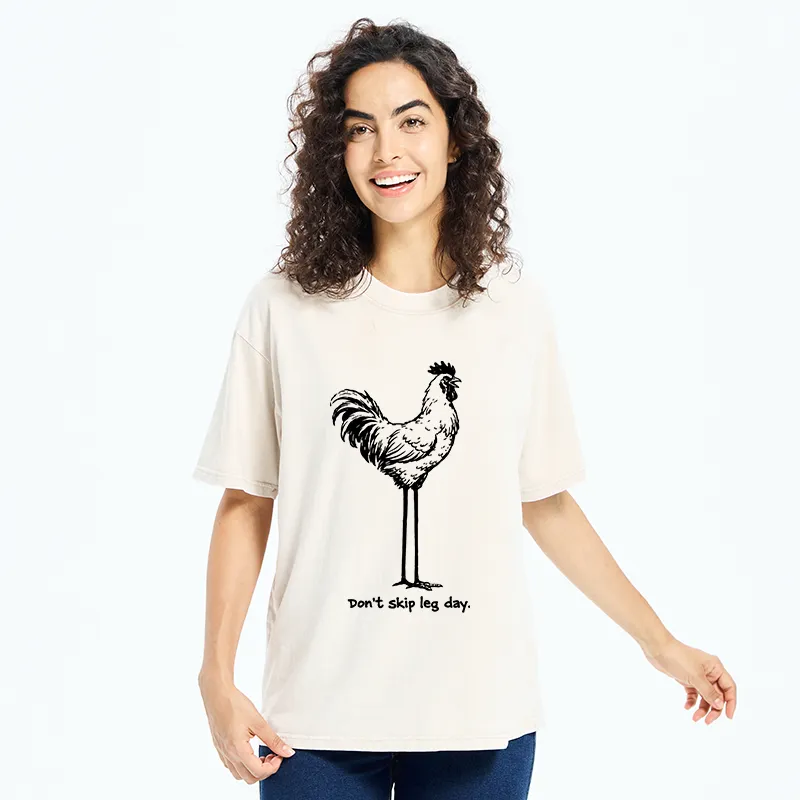 Tokyo-Tiger Don't Skip Leg Day Washed T-Shirt