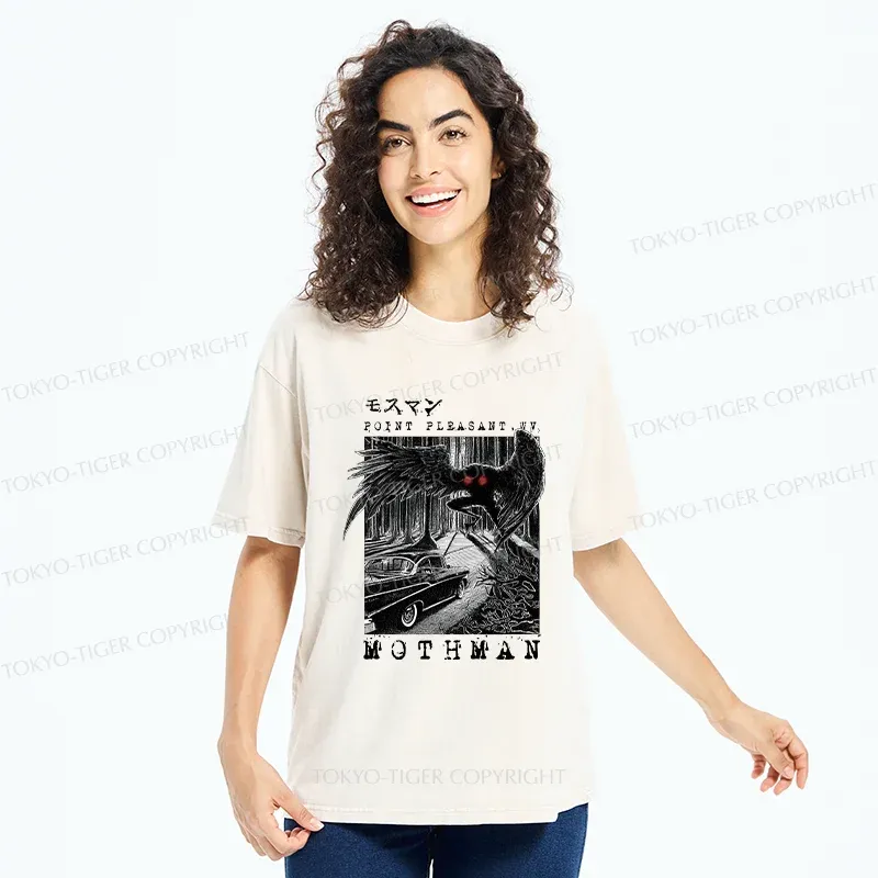 Tokyo-Tiger Terrifying Mothman Washed T-Shirt