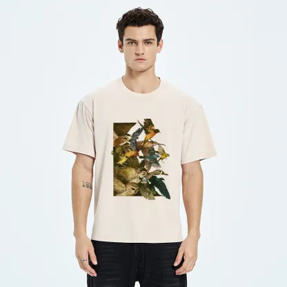 Tokyo-Tiger Flock Of Flying Birds Washed T-Shirt