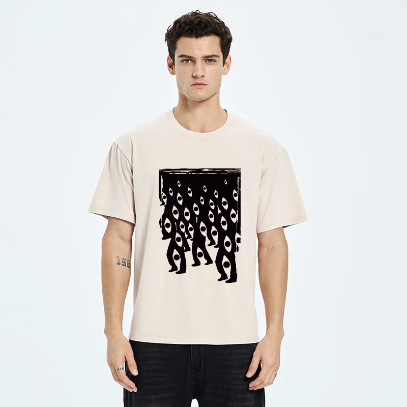 Tokyo-Tiger Misaligned Vision Art Washed T-Shirt