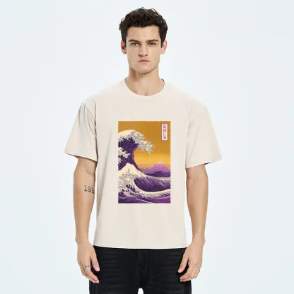 Tokyo-Tiger Raging Waves Washed T-Shirt