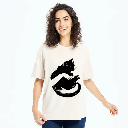 Tokyo-Tiger Holding A Black Cat Washed T-Shirt