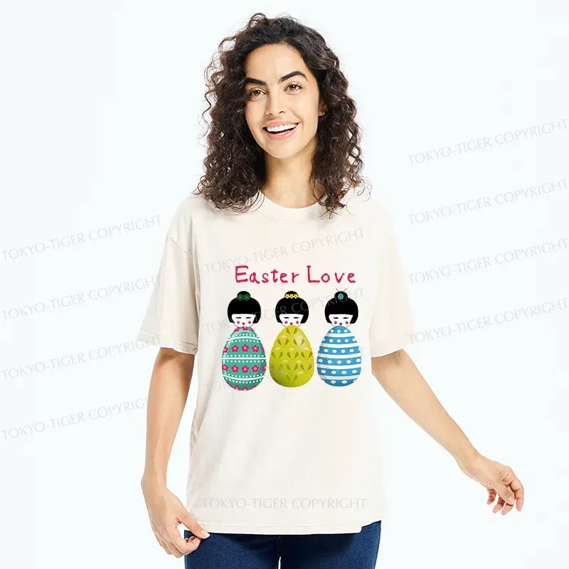 Tokyo-Tiger Easter Egg Washed T-Shirt