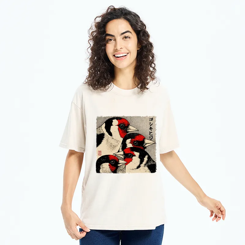 Tokyo-Tiger Stillness Of The Goldfinch Washed T-Shirt