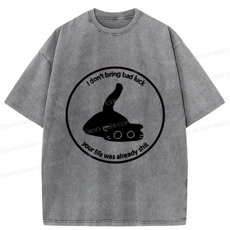 Tokyo-Tiger Cat Are Not The Source Of Bad Luck Washed T-Shirt