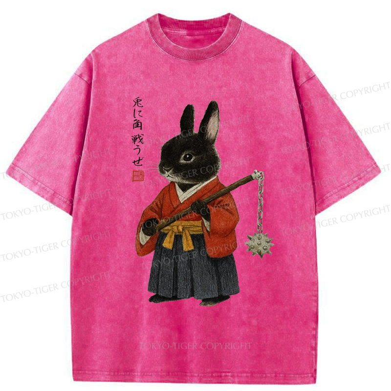 Tokyo-Tiger Japanese Rabbit：Let's Fight Washed T-Shirt
