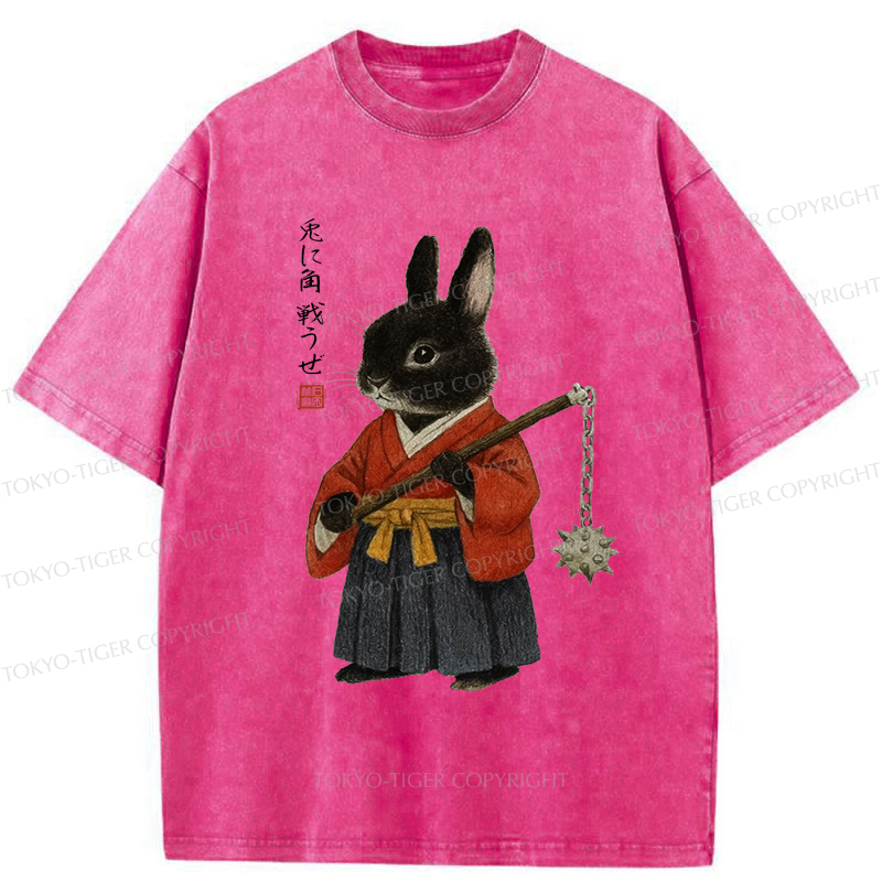 Tokyo-Tiger Japanese Rabbit：Let's Fight Washed T-Shirt