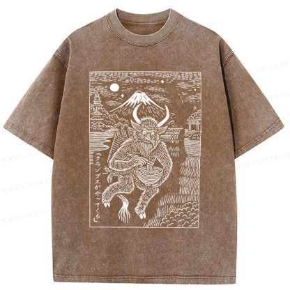 Tokyo-Tiger Krampus Is Coming Washed T-Shirt