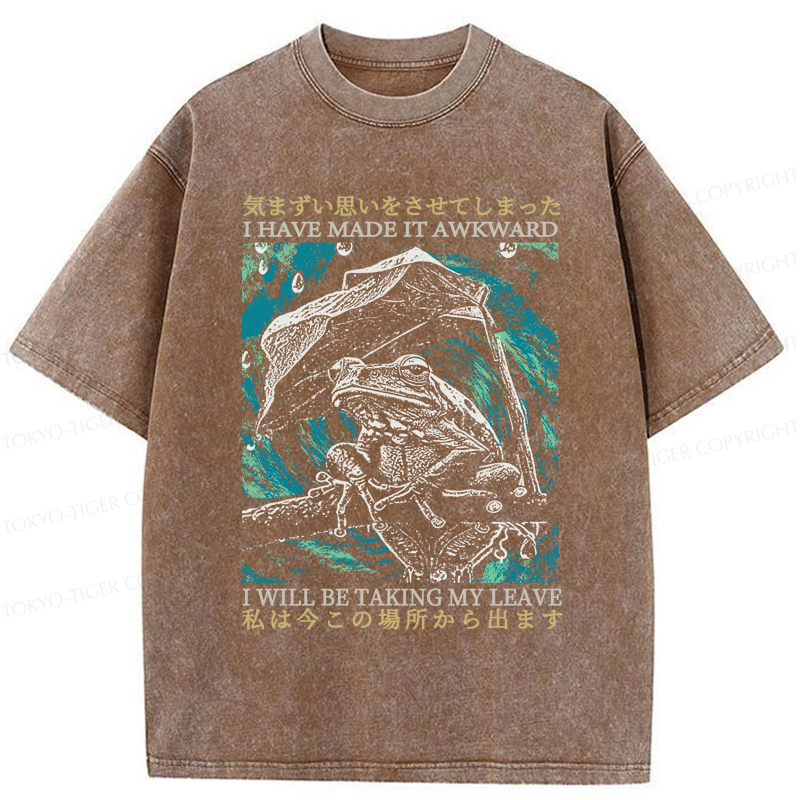 Tokyo-Tiger Embarrassed Frog Washed T-Shirt
