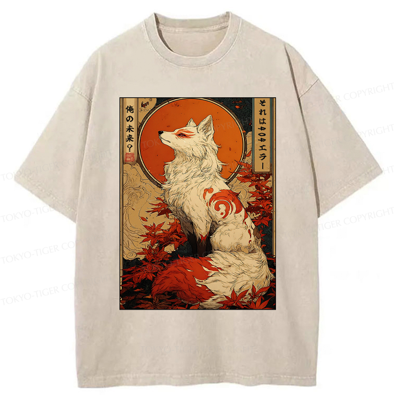Tokyo-Tiger The Fox of Fates: A Tale of Nine Tails Washed T-Shirt