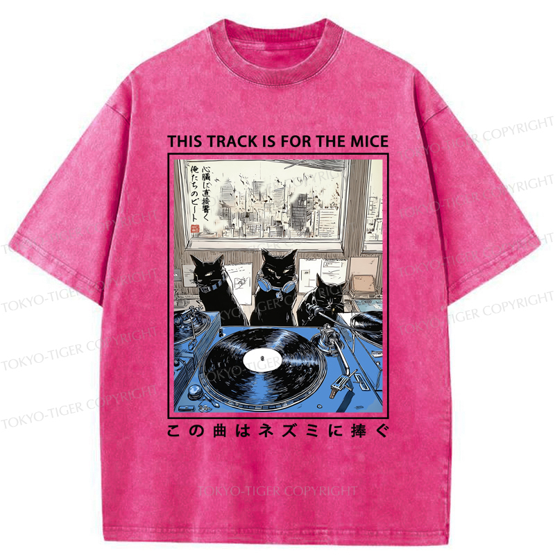 Tokyo-Tiger Three Cats Perform A Song For The Mice Washed T-Shirt