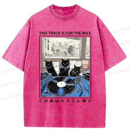Tokyo-Tiger Three Cats Perform A Song For The Mice Washed T-Shirt