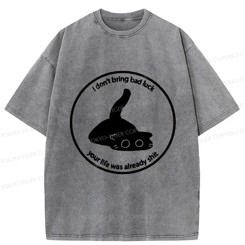 Tokyo-Tiger Cat Are Not The Source Of Bad Luck Washed T-Shirt