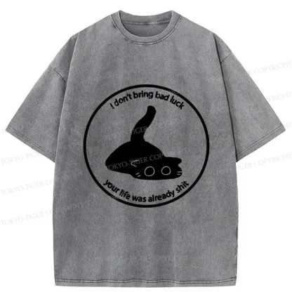 Tokyo-Tiger Cat Are Not The Source Of Bad Luck Washed T-Shirt