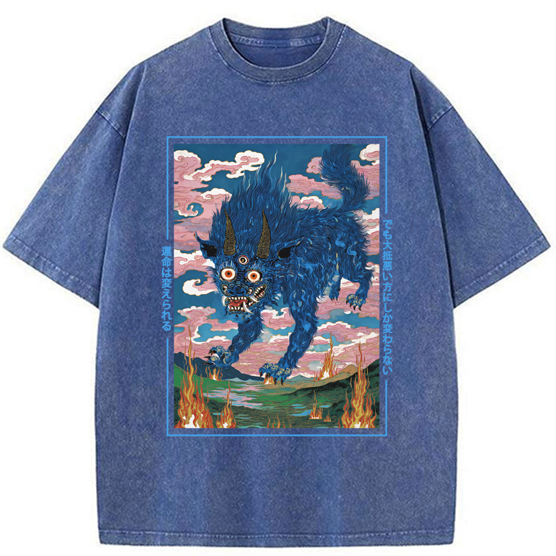Tokyo-Tiger The Beast Of Twisted Fate Washed T-Shirt