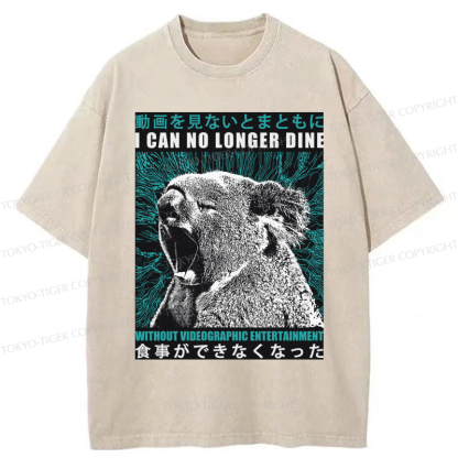 Tokyo-Tiger I Can't Eat Without A Video Washed T-Shirt