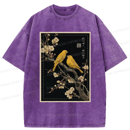 Tokyo-Tiger Whispers Among the Blossoms：I Will Wither Washed T-Shirt