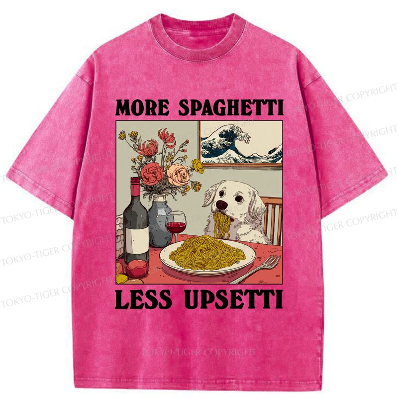 Tokyo-Tiger More Spaghetti Less Upsetti Dog Washed T-Shirt