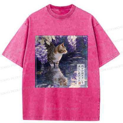 Tokyo-Tiger The Secrets of Wisteria Blooms Washed T-Shirt