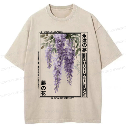 Tokyo-Tiger Whispers of the Wisteria Washed T-Shirt