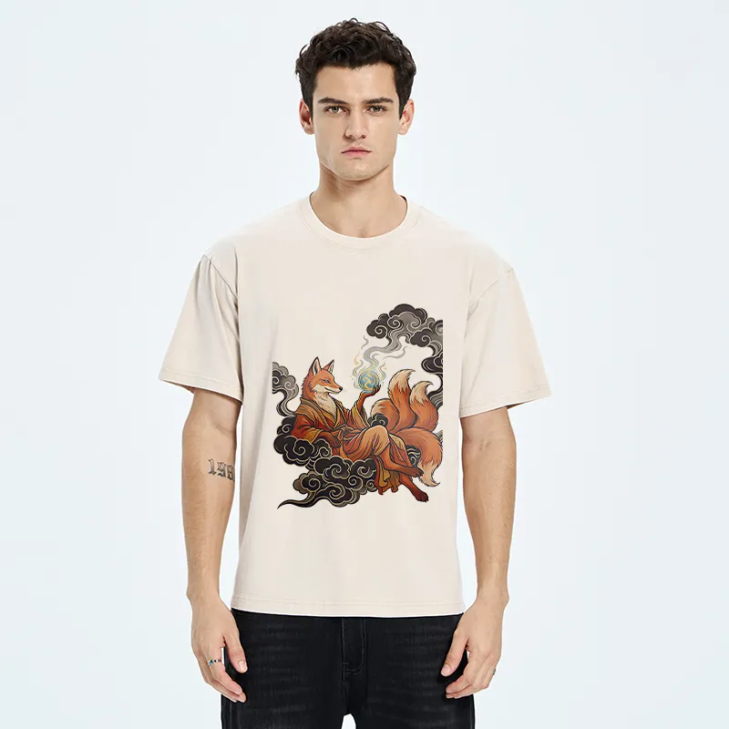 Tokyo-Tiger Fox Demon Washed T-Shirt