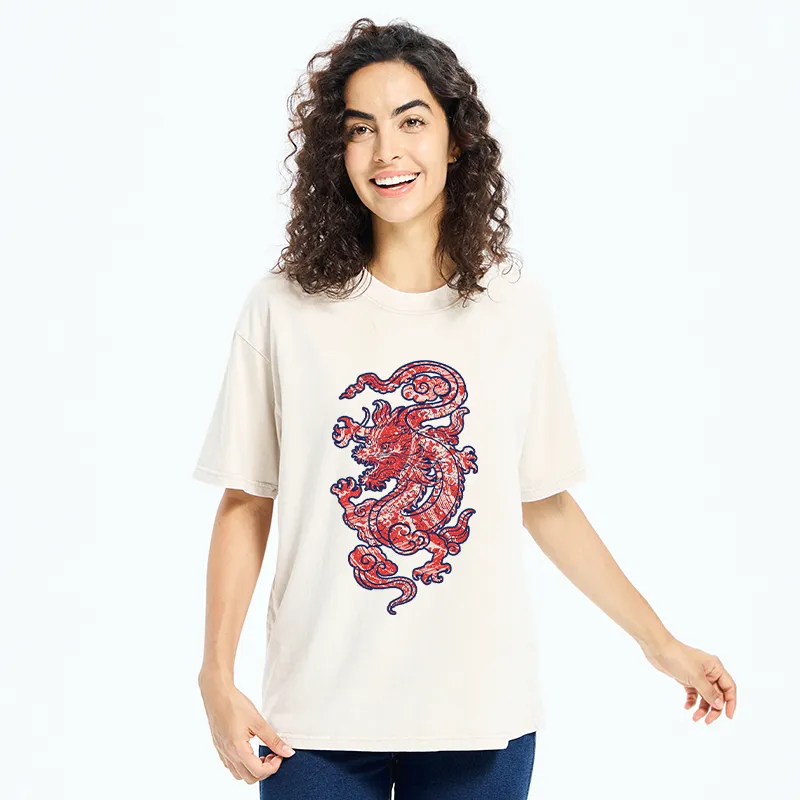 Tokyo-Tiger Crimson Dragon Washed T-Shirt
