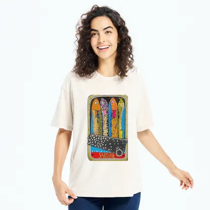 Tokyo-Tiger Colorful Sardines Washed T-Shirt
