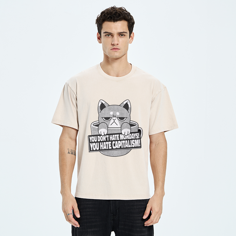 Tokyo-Tiger Dislike Of Capitalism Washed T-Shirt