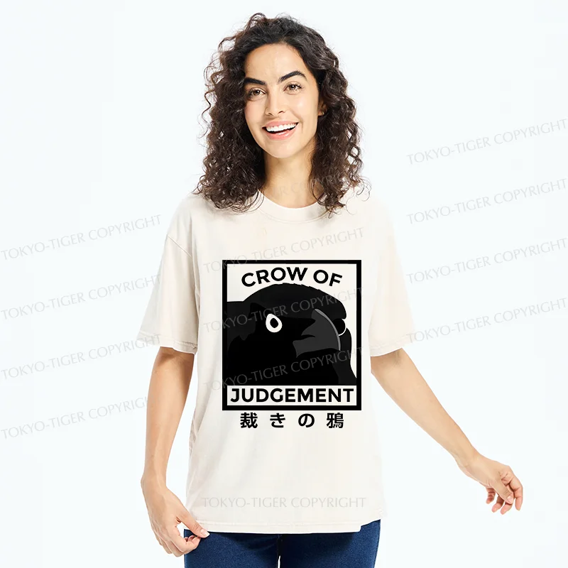 Tokyo-Tiger Raven Of Judgement Washed T-Shirt