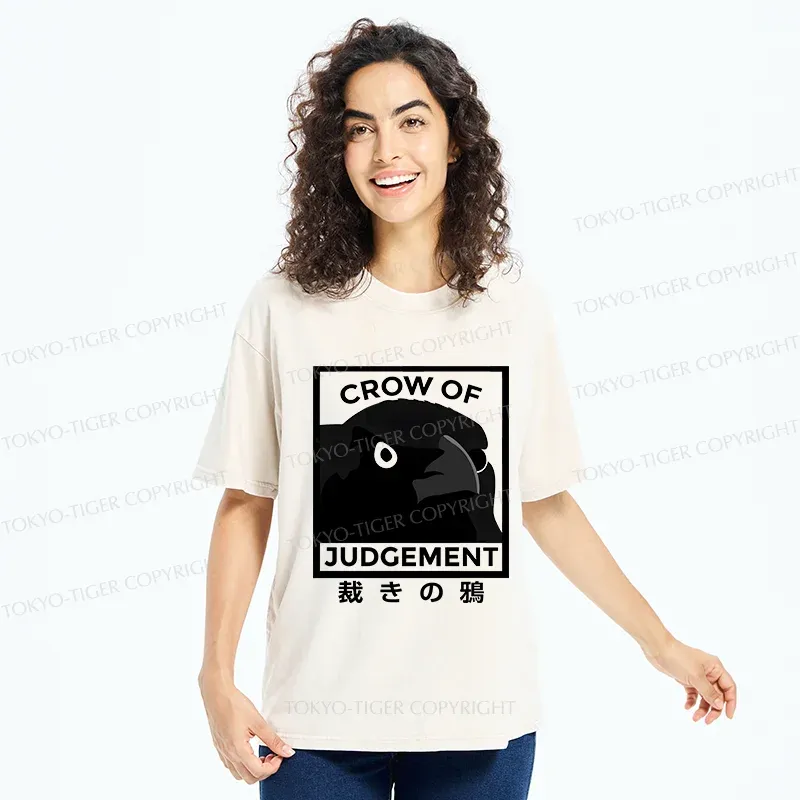 Tokyo-Tiger Raven Of Judgement Washed T-Shirt