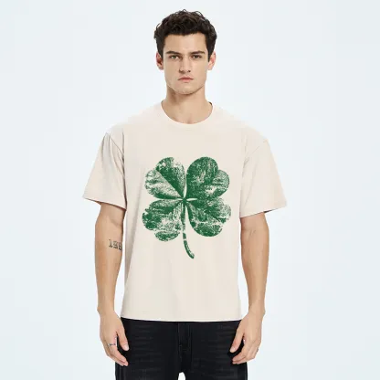 Tokyo-Tiger Lucky Four-leaf Clover Of St. Patrick's Day Washed T-Shirt