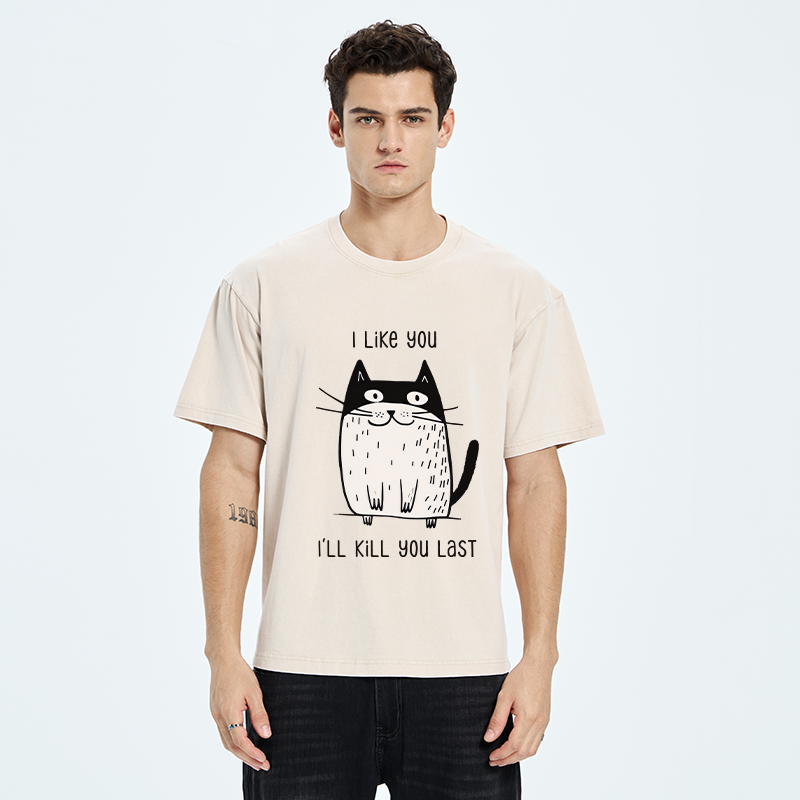 Tokyo-Tiger Cats Both Love And Hate Washed T-Shirt