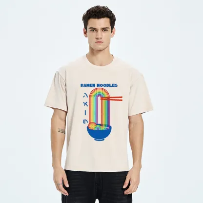Tokyo-Tiger Ramen Rainbow Washed T-Shirt