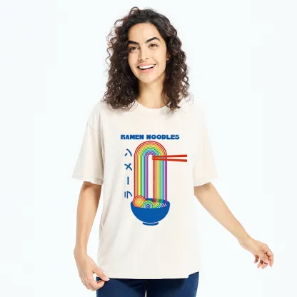 Tokyo-Tiger Ramen Rainbow Washed T-Shirt
