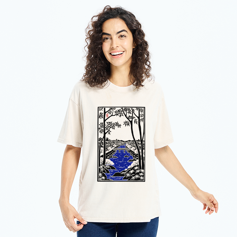 Tokyo-Tiger Meguro Region Of Japan Washed T-Shirt