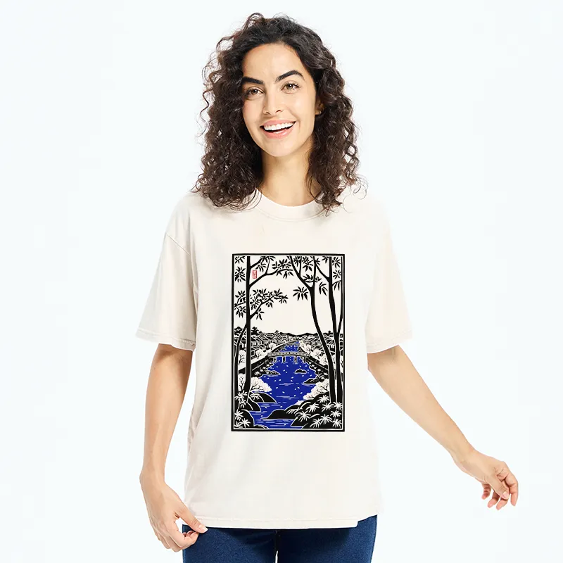 Tokyo-Tiger Meguro Region Of Japan Washed T-Shirt