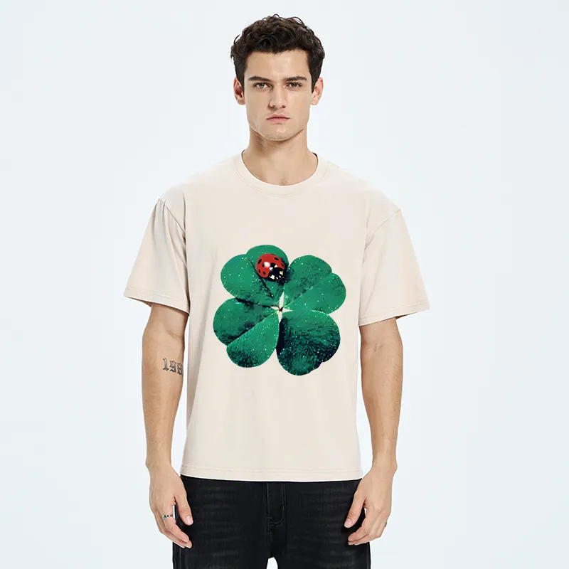 Tokyo-Tiger Ladybug And Lucky Clover Washed T-Shirt