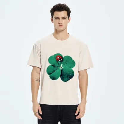 Tokyo-Tiger Ladybug And Lucky Clover Washed T-Shirt