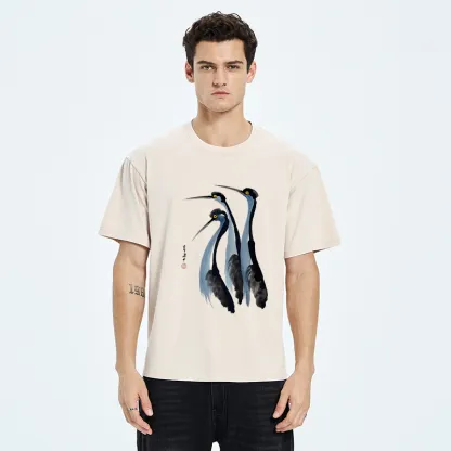 Tokyo-Tiger Blue Crane Washed T-Shirt