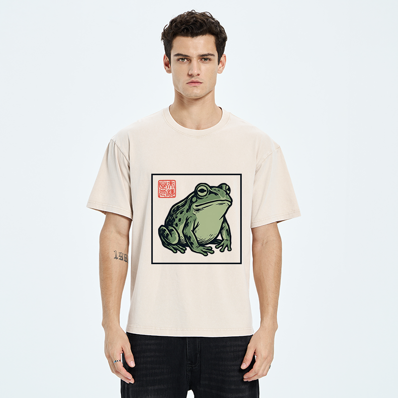 Tokyo-Tiger Zen Frog Washed T-Shirt
