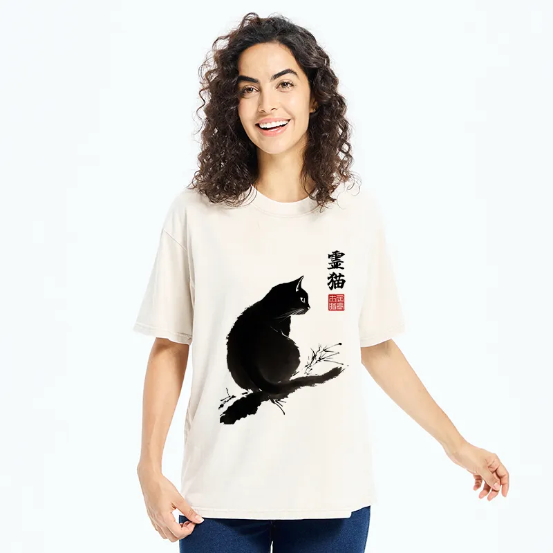 Tokyo-Tiger Mystic Cat Washed T-Shirt