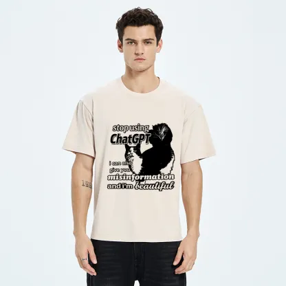 Tokyo-Tiger Stop Using Chatgpt Washed T-Shirt