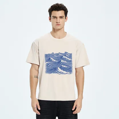 Tokyo-Tiger Vintage Ocean Sea Washed T-Shirt